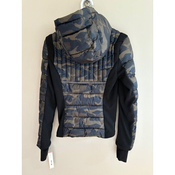 Aqua NWT Camo Camouflage Puffer + Soft Shell Athletic Jacket with Hood Size XS - Picture 6 of 13